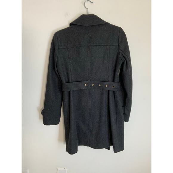 Michael Kors grey belted wool coat size PS - Picture 3 of 6